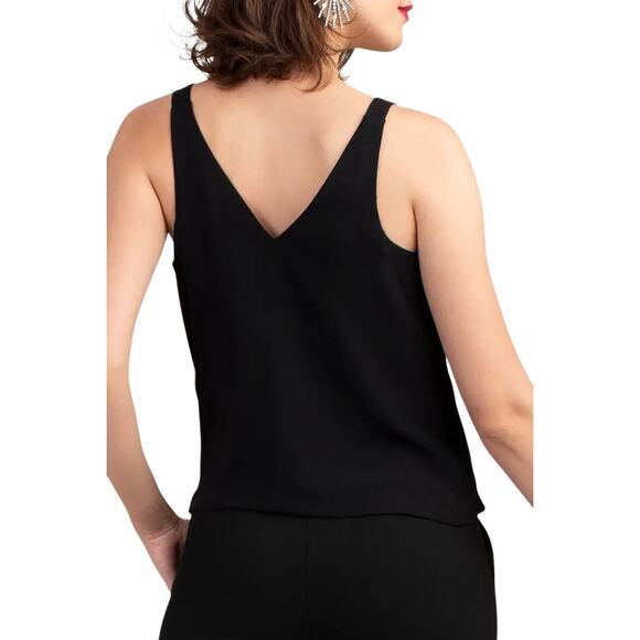 Trina Turk | Small | Misa Rhinestone Fringe Sleevless Wrap Tank Top - Picture 4 of 7